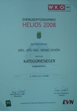 Helios 2008 - Urkunde